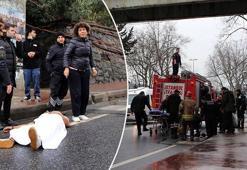 Üst geçitten düştü, yoldan geçen doktor müdahale etti