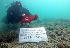 Çanakkale Boğazı'nda, Nusret Mayın Gemisi için anı dalışı