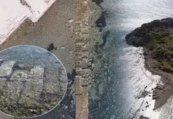 Bodrum'da deniz çekildi, tarihi Kral Yolu ortaya çıktı