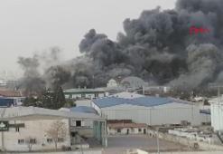 Konya'da mobilya fabrikasında yangın