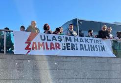 Mecidiyeköy'de ulaşım zammı protesto edildi