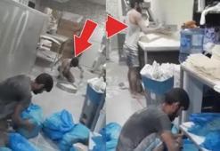 Edirne'de fırında skandal görüntü! Kürekle toplayıp lavaş yaptı