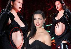 Adriana Lima karnı burnunda podyumda! Karın kasları olay oldu