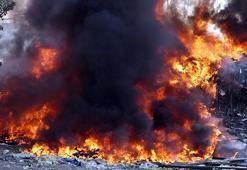 Bursa'da Hurdacılar Sitesi'ndeki çöplükte yangın