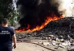 Bursa'da Hurdacılar Sitesi'ndeki çöplükte yangın