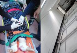 Halatı kopan yük asansöründeki kadın yere çakıldı!