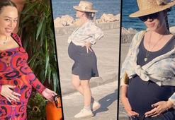 Kızı Mavi'yi kucağına almak için gün sayan Demet Evgar'dan yeni kareler