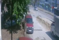 Bursa'da otomobil bahçeye uçtu
