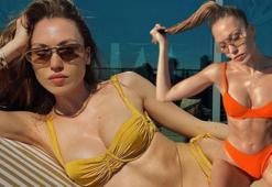 Duygu Özaslan sarı bikinili pozuyla beğeni topladı