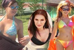 Yıllara meydan okuyan Aydan Şener'den bikinili tatil pozu