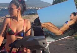 Selin Yeninci'den ATV üzerinde bikinili poz