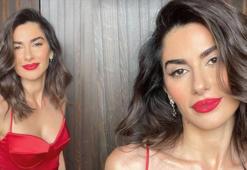 Nesrin Cavadzade kırmızılar içinde paylaştı! Beğeni yağdı