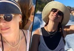 Burçin Terzioğlu'ndan mayolu tekne pozu