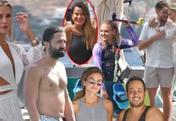 Ünlü isimlerin tatil keyfi! İskelede romantik anlar