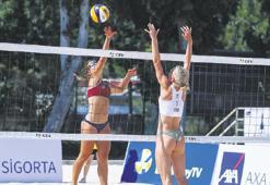 Plaj voleybolunda heyecan dorukta