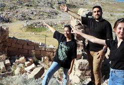 Baraj suları çekildi, eski mahalle ortaya çıktı