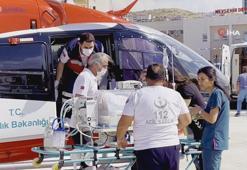 Hava ambulansı yeni doğan bebeği hayata bağladı