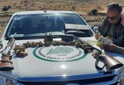 Kaçak bıldırcın avlayan 2 kişi suçüstü yakalandı