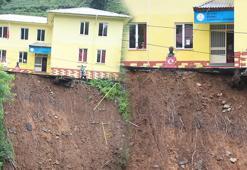 Rize'deki heyelanda bahçesi çökmüştü! 14 ay sonra dersler başladı