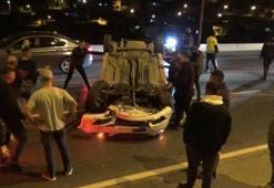 Alkollü sürücü direksiyon hakimiyetini kaybederek takla attı