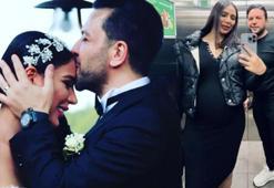 Nihat Doğan'ın eşi Arezoo Gharlar'dan karnı burnunda poz