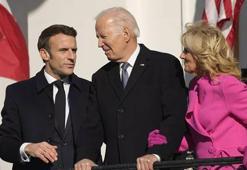 Biden ve Macron Beyaz Saray'da! Bir ilk yaşandı...