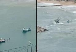 Arnavutköy'de dev dalga paniği! Tekneler alabora tehlikesi yaşadı