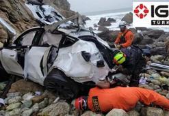 80 metrelik uçurum... O Tesla'dan nasıl çıktılar?