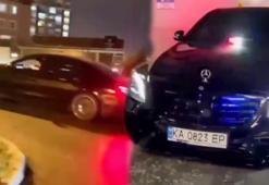 Yabancı plakalı çakarlı araç ile drift ve makas attılar