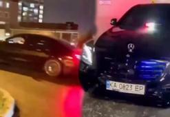 Yabancı plakalı çakarlı araç ile drift ve makas attılar