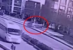 Okul bahçesine düşen aracın kamera görüntüleri ortaya çıktı