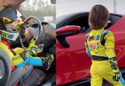 Kenan Sofuoğlu'nun 4 yaşındaki oğlu 40 milyonluk arabayla piste çıktı