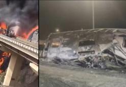 Umre'de feci kaza! Otobüs alev topuna döndü: 20 ölü, 29 yaralı