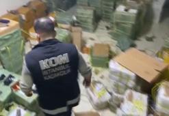 İstanbul'da kaçakçılık operasyonu! 115 milyon lira değerinde ürün ele geçirildi