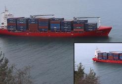 Cide açıklarında dümeni kilitlenen yük gemisi karaya oturdu