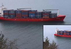 Cide açıklarında dümeni kilitlenen yük gemisi karaya oturdu