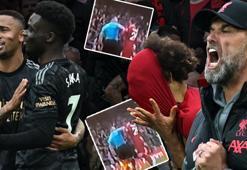 Yardımcı hakemden yıldız futbolcuya dirsek! Liverpool'dan muhteşem geri dönüş