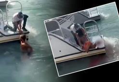 Sudan çıkarken dehşeti yaşadı! Bileği dizinden koptu