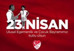 Spor camiasından 23 Nisan mesajları