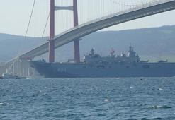 TCG Anadolu, Çanakkale Köprüsü'nün altından geçti