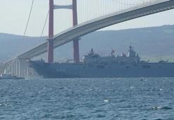 TCG Anadolu, Çanakkale Köprüsü'nün altından geçti