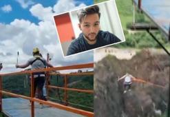 Boşanma partisi feci bitti! İp koptu metrelerce yüksekten düştü