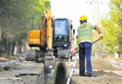 13 ilçeye 604 bin metre kanalizasyon hattı
