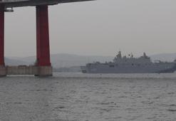 TCG Anadolu, Çanakkale Boğazı'ndan geçti