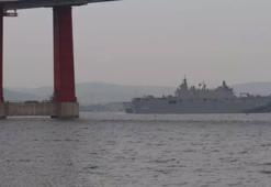 TCG Anadolu, Çanakkale Boğazı'ndan geçti