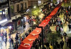 Samsun'da 'fener alayı' yürüyüşü