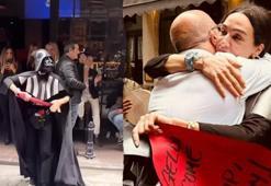 Birce Akalay, Darth Vader kostümüyle arkadaşına sürpriz yaptı