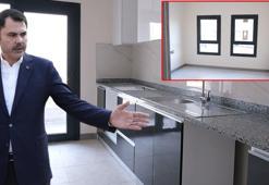 Bakan Kurum paylaştı: Gece gündüz çalışıyoruz! İşte örnek deprem konutu!