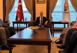 AK Parti'li Kurtulmuş Şeyh İkrime Sabri'yi kabul etti