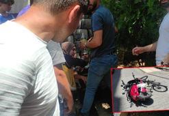 Motosikletle çarpışan bisikletin sürücüsü epilepsi nöbeti geçirdi